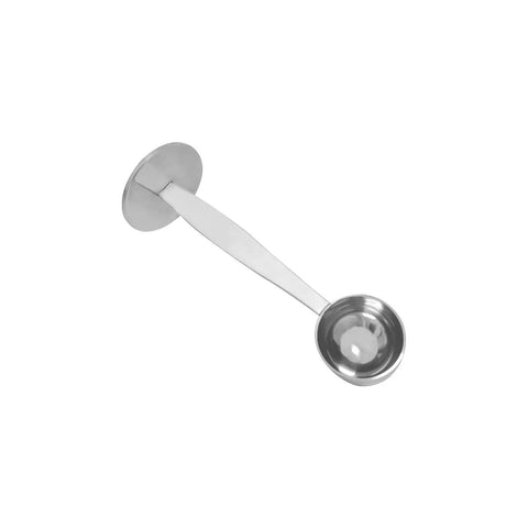 Two In One Coffee Scoop And Measuring Spoon 304 Stainless Steel With Pressed Bottom For Grinding And Pressing Coffee Beans 15 Ml Silver