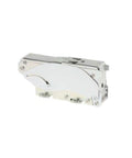 Door Hinge Replacement for Freezer and Fridge, OEM 00644838, shown from side view, Fits Bosch Thermador Gaggenau, metal component