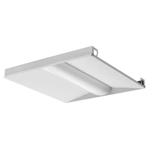 2x2 LED Troffer Light BLT Series Low Profile Drop In Ceiling Light For Dropped Ceilings With Curved Ribbed Diffuser 3300 Lumens 3500K Neutral White Great For Offices And Retail Spaces