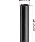 Close-up of a single Slotted Spring Pin 6mm By 35mm Plain Finish 65Mn Steel from 100 Piece Assortment Kit, showing dimensions.