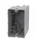 1 Gang Electrical Box for Lighting and Fans, Heavy Duty Ceiling Fan and Light Fixture Mount, gray plastic box