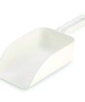 White Color-Coded Plastic Hand Scoop, BPA-Free, Food-Safe Scooper, Commercial Grade Utensil for Restaurant and Food Service, 32 oz Capacity
