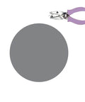 Image of Purple Circle Hand Punch 1/4 Inch For Crafts With Cushioned Grip, shown next to a punched circle, durable craft tool.