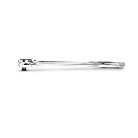 Pear Head Ratchet With Half Inch Drive Long Handle Quick Release 45 Tooth Gear For Smooth High Torque Sealed Design, full view