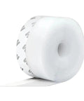 Heavy Duty Self Adhesive Foam Weather Stripping Tape For No Fuss Quick Setup, 16.4ft roll, white silicone material.