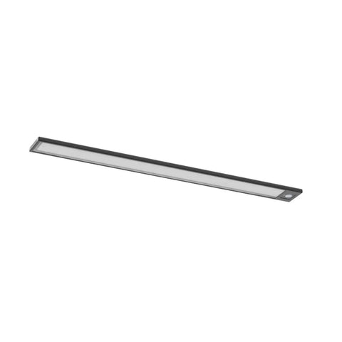 Slim black LED Motion Sensor Under Cabinet Lights 2 Pack With Ultra Thin Magnetic Closet Design 69 LEDs Wireless Battery Operated 2200mAh