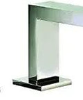 Slick Brushed Nickel 8 Inch Widespread Lavatory Faucet With Dual Handles And Ceramic Disk Cartridges, 3 Hole Mount