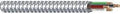Heavy Duty 6 By 3 Metal Clad MC Cable With Ground, Aluminum Armor, Stranded Copper Conductors, 25 Ft Cut, 75 Amp Rated