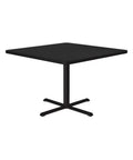 36 Inch Square Pub Table, 29 Inch High, Commercial Grade With Durable Black Granite Laminate Top, Sturdy Cast Iron Base, Side View