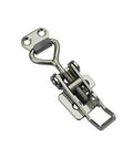 Adjustable 75 To 95mm Stainless Steel Cabinet Latch Lock With Lever Handle Toggle No Fuss Easy Install And Solid Locking Mechanism Heavy Duty Buckle Style For Secure Cabinets 2 Pack SYINE SK-1S, showing a front view of the metal latch with visible toggle.