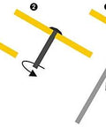 Connecting Sleeve For Suncatchers With Swinging Rod installation steps illustration