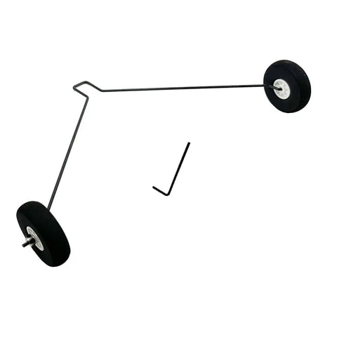 2mm Wire Landing Gear Replacement For RC Airplanes And Helicopters, Metal Rear Gear Set With 40mm Foam Wheels, 265mm Long