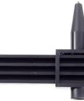 8-Lug Hub Bore Caliper with Digital LCD for Wheel Inspection, black plastic tool with precise measuring tips for accurate wheel checks.