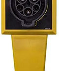 Sae J1772 Electric Vehicle Charger Tester For Checking Level 1 And 2 Stations front view of yellow handheld tool for diagnostics