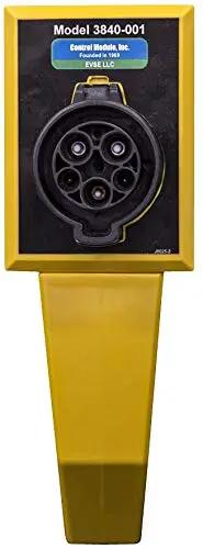 Sae J1772 Electric Vehicle Charger Tester For Checking Level 1 And 2 Stations front view of yellow handheld tool for diagnostics