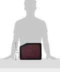 High Flow Lifetime Engine Air Filter For 2016-2025 Fiat Toyota Lexus Premium Washable Air Filter, size comparison with silhouette
