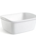 Heavy Duty White 12 Quart Plastic Dishpan Wash Tub For Soaking Feet, Laundry, Hand Washing And Storage, Durable Basin For Kitchen Sink Use