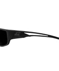 Kazbek Polarized Wraparound Safety Glasses for Work and Outdoor Hustle, Anti Scratch, Non Slip Grip, side view of black frame