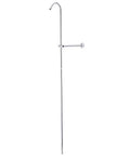 Vintage Shower Riser And Wall Support With 6 Inch Riser, Polished Chrome Finish, displayed against white background.