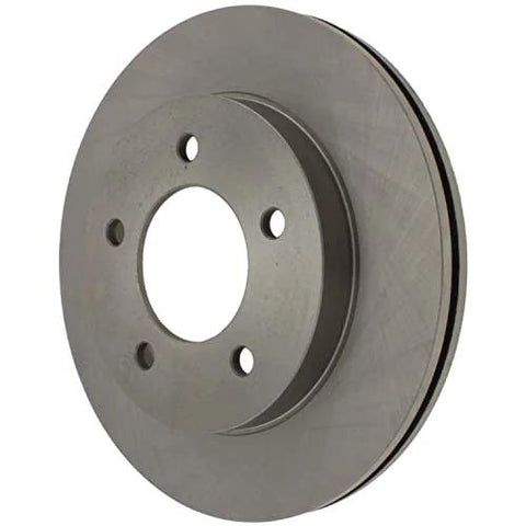 Front brake rotor disc for Ford F-150, gray metal with five lug holes