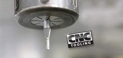 Pro Grade Solid Carbide Straight Plunge CNC Router Bit For Wood High Production With Diameter Nine Thirty Two Cutting Height One Inch Shank One Quarter Inch Two Flutes For Superior Finish And Vibration Reduction In Harsh Routing Jobs installed in CNC machine