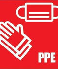 22 Piece Bodily Fluid Clean Up Pack spill kit icon showing mask and gloves on red background