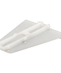 Heavy Duty White Polyethylene Delta Drawer Tracks Delivering Rock Solid Stability And Smooth As Butter Glides For Hassle Free Cabinet Upgrades And DIY Furniture Makeovers, side view of a drawer slide.
