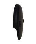 Tip Toe Bathtub Drain Plug Trim Set With Two Hole Overflow Faceplate Matte Black One And A Half Inch NPSM Threaded Drain Replacement For DIY Friendly Modern Bathrooms Includes Brass Screws, side view of matte black overflow faceplate