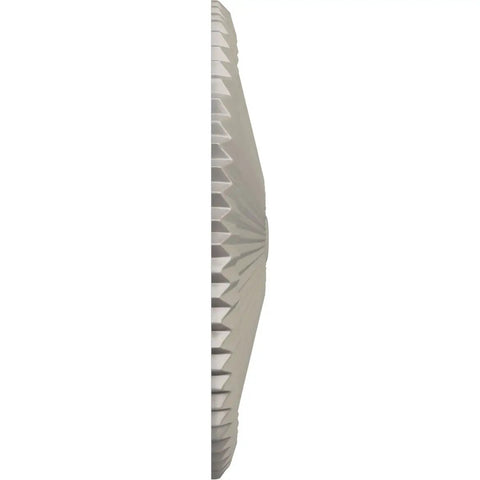 Side view of Shakur Ceiling Medallion 24 Inch Diameter 3 Inch Projection Fits Canopies Up To 5 Inches Pearl White Lightweight Yet Sturdy