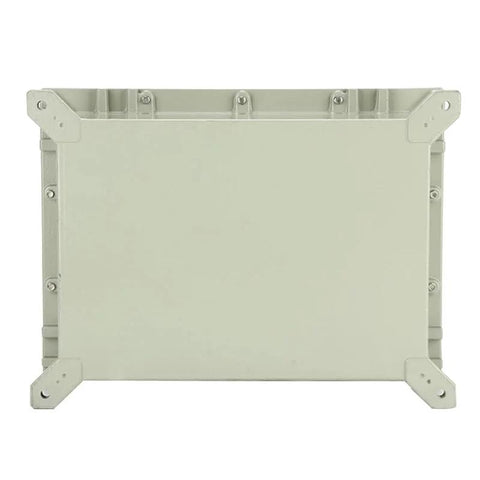 Explosion-proof aluminium alloy junction box, empty metal enclosure with mounting lugs (BJX300*40), front view