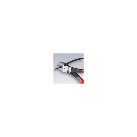 Insulated High Leverage Diagonal Cutters 8 Inch cutting wire with precision, showcasing durable grip and professional design.