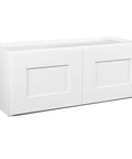 Brookings Shaker Bridge Wall Kitchen Cabinet W3012 30 W X 12 D X 12 H Painted White Solid Wood Ready To Assemble