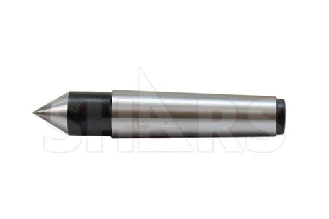 3MT Carbide Tipped Morse Taper Solid Dead Center with 60 Degree Point Hardened Ground Body in side view
