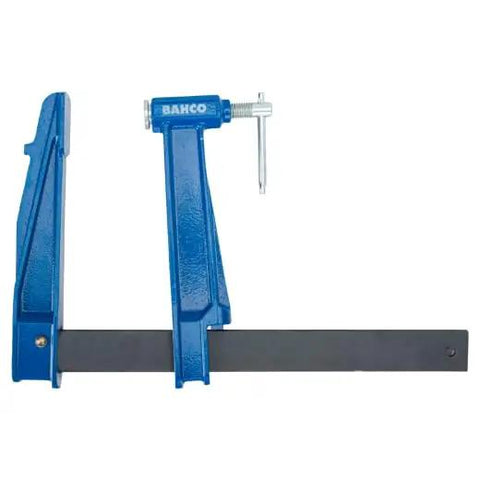 Heavy Duty Steel Plunger Screw Clamp With A Killer T Handle Grip And Hella Secure Non Slip Braking System side view.