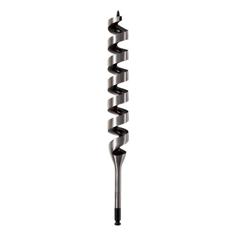 1-3/4 Inch WeldTec Auger Bit For Wood Drilling With Welded Cutting Edge, detailed view showing full length and flutes