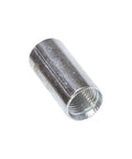 Rock Solid Zinc Plated Steel Conduit Coupling One Inch Straight Electrical Wire Pipe Connector, heavy gauge, shiny finish