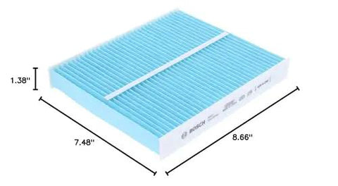 Dimensions of Premium HEPA Cabin Air Filter for Subaru Ascent Crosstrek Impreza Legacy Outback and Toyota C-HR Corolla Prius AWD