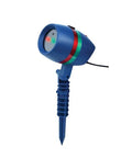 Motion Laser Holiday Projector with Thousands of Lights, still and moving light modes, easy outdoor decor unit in blue plastic