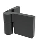 Matte Black Lugano Series Wall Mount Outswing Hinge for Right Hand Glass Door With Rise And Fall Action, Concealed Screws