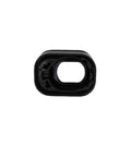 Close-up of DJI Mini 4 Pro Gimbal Lens Cap Replacement Frame, black precision-fit plastic, easy install, spare part for clear shots.
