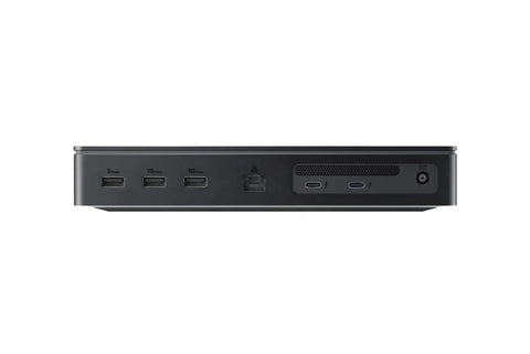 Thunderbolt 5 Dock Delivers Straight Shot Plug And Play Multi Monitor Sync With Beefy Wired Connectivity And Top Notch Power Delivery For Your Zero Stress Office Rig And Daily Grind side view of ports and connectors.