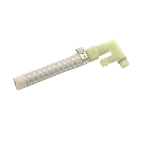 A single eight centimeter water pump hose with high pressure one eighth inch male fittings, PET material and safety valve 0.8 to 3 bar.