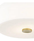 Close-up view of the Sophie 2 Light Flush Mount Ceiling Light in Polished Nickel Finish, modern design, no bulbs included.