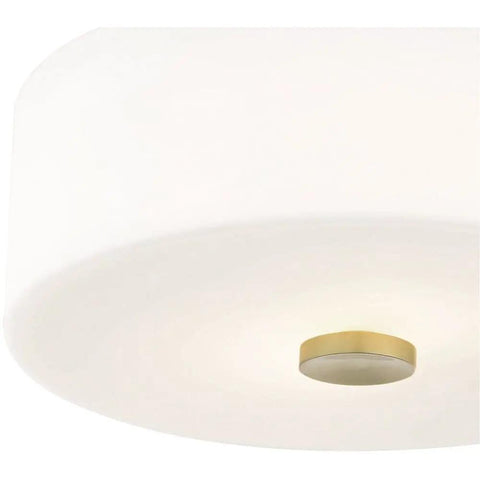 Close-up view of the Sophie 2 Light Flush Mount Ceiling Light in Polished Nickel Finish, modern design, no bulbs included.