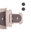 Beefy Double Demountable Cabinet Hinges Set, Half Inch Overlay, Self Closing, 170 Degree Face Frame Opening, Satin Nickel Finish