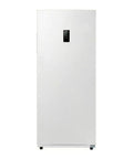Spacious 33 Inch Convertible Upright Freezer And Refrigerator With 20.2 Cubic Feet Stash Room Exterior Control Panel White Finish