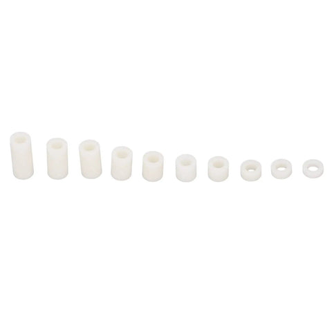 Nylon Standoff Spacer Kit 150 Piece Round Mounting Hardware Fasteners Set White For Electronics DIY Projects Durable Pro Grade Slip Resistant Spacers For Clean Mounts And Reliable Fixing, assorted white nylon spacers