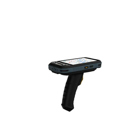 Rock Solid Android 12 Barcode Scanner With Pistol Grip Built Tough Pda Handheld Mobile Computer showing ergonomic design and display.