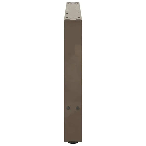 Side view of Beefy Adjustable Metal Table Legs Pack Of 2 In Steel With Leveling Feet For Home Bars And Dining Tables Powder Coated Finish.