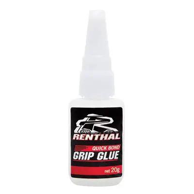Fast Setting Handlebar Grip Glue Liquid Formula For Dirt Bikes And Motorcycles Bomb Proof Quick Bond Instant Cure No Sweat Setup Ride Ready In Three Flat Heavy Duty Racing Compound in a 20g bottle.
